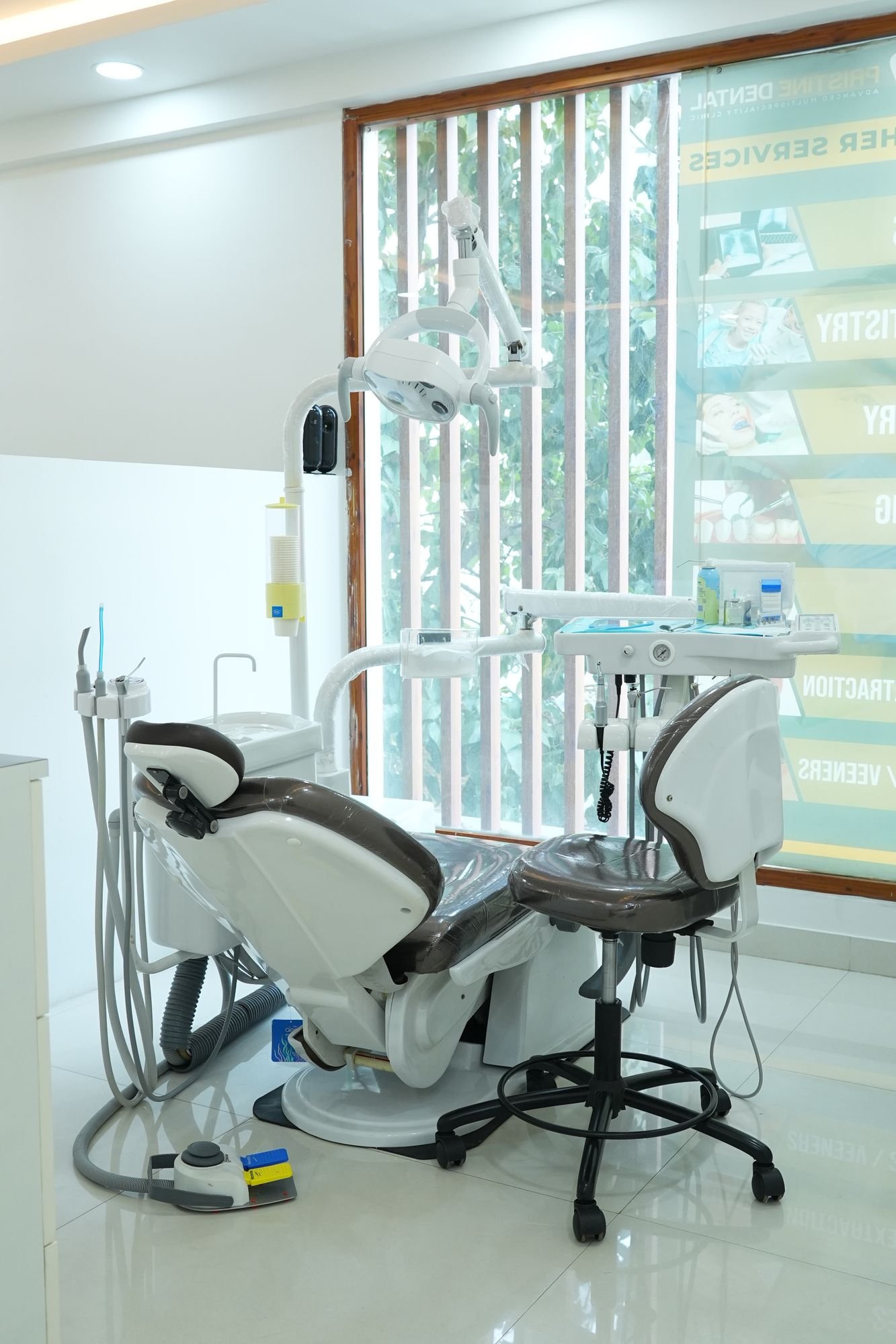 Dental chair and equipment at Pristine Dental Clinic, HSR Layout